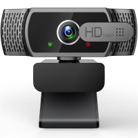 YIMONA Webcam for PC with Microphone - 1080P FHD Webcam with Privacy Cover, Plug and Play USB Web Camera for Desktop & Laptop Conference, Meeting, Zoom, Skype, Facetime, Windows, Linux, and macOS