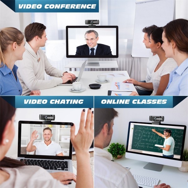YIMONA Webcam for PC with Microphone - 1080P FHD Webcam with Privacy Cover, Plug and Play USB Web Camera for Desktop & Laptop Conference, Meeting, Zoom, Skype, Facetime, Windows, Linux, and macOS